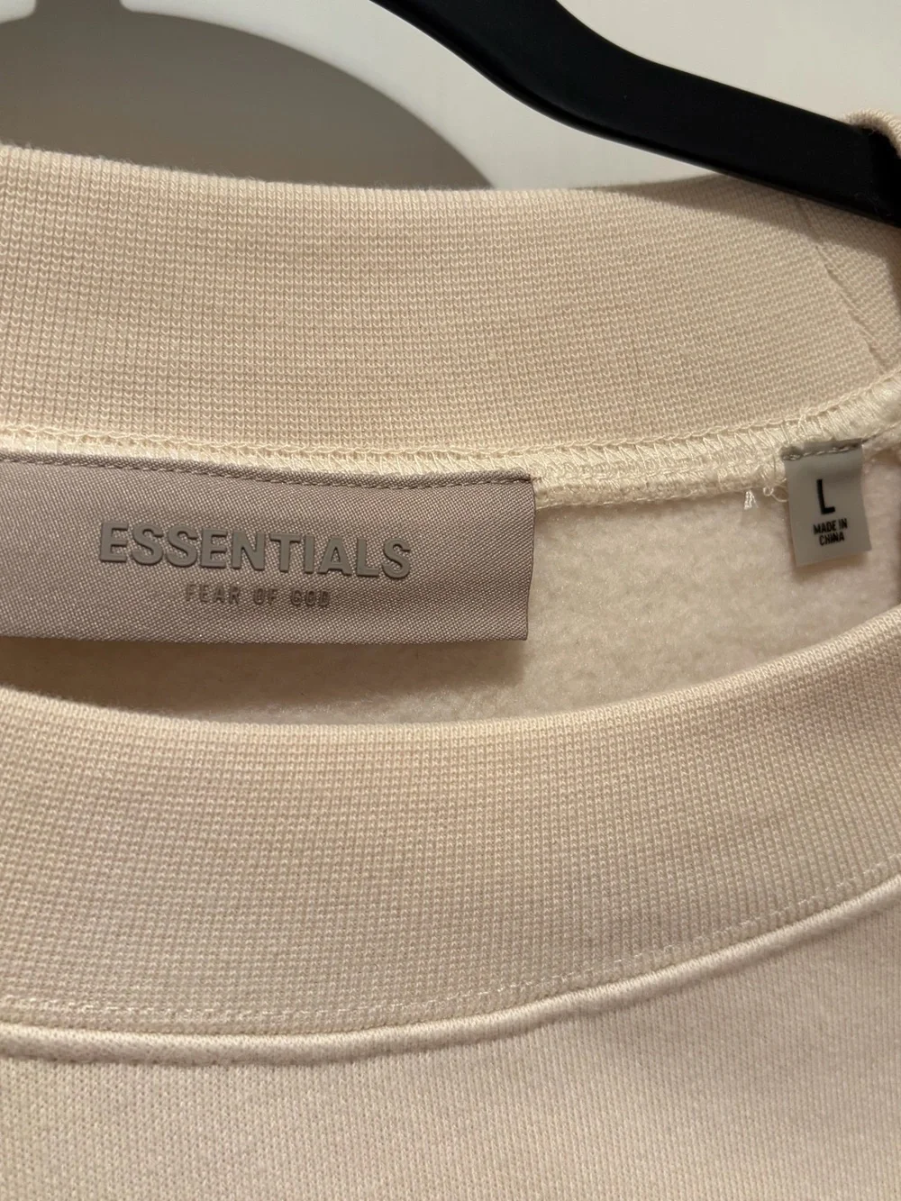 Fear of God Essentials Crewneck Cream Sweatshirt